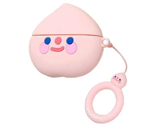 Силіконовий футляр Smile Fruits series для навушників AirPods Peach 2