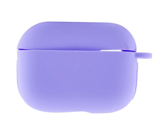 Силиконовый футляр New с карабином для наушников Airpods Pro Сиреневый / Dasheen
