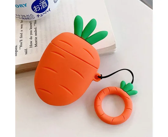 Силиконовый футляр Smile Fruits series для наушников AirPods Carrot