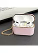 Шкіряний футляр Suitcase для навушників AirPods 3 Pink
