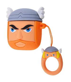 Силиконовый футляр Marvel & DC series для наушников AirPods + кольцо Тор/Коричневый