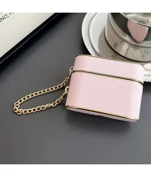 Кожаный футляр Suitcase для наушников AirPods 3 Pink