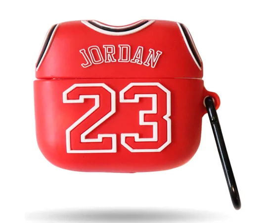 Силіконовий футляр Brand для навушників AirPods 3+ карабін Jordan Red