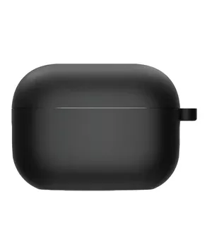 Силиконовый футляр с микрофиброй для наушников Airpods Pro Черный / Black