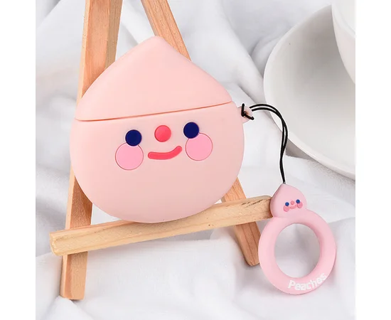 Силіконовий футляр Smile Fruits series для навушників AirPods Peach 2
