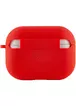 Силіконовий футляр з мікрофіброю для навушників Airpods Pro Червоний / Red
