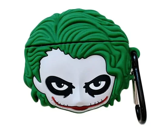 Силиконовый футляр Marvel & DC series для наушников AirPods 3 + карабин Джокер / Зеленый