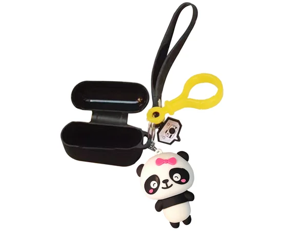 Силіконовий футляр Cute Charm для навушників AirPods Pro Панда Дівчинка / Чорний