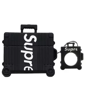 Силиконовый футляр Brand для наушников AirPods 3 + кольцо Supreme black