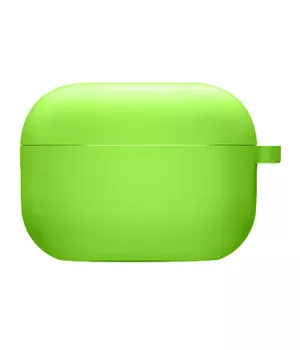 Силіконовий футляр з мікрофіброю для навушників Airpods 3 Салатовий / Neon green