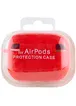 Силіконовий футляр з мікрофіброю для навушників Airpods Pro Червоний / Red