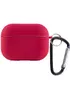 Силиконовый футляр с микрофиброй для наушников Airpods Pro Красный / Rose Red
