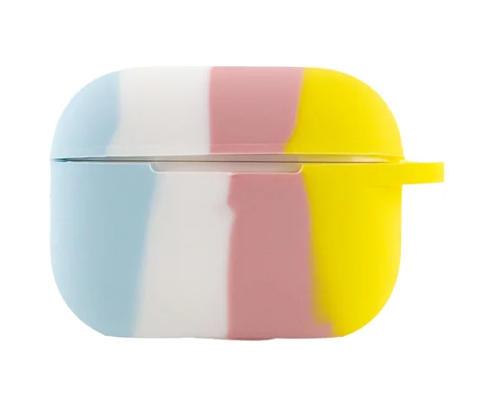 Силіконовий футляр Colorfull для навушників AirPods Pro Блакитний / Жовтий