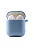 Силіконовий футляр з мікрофіброю для навушників Airpods 1/2 Блакитний / Lilac Blue