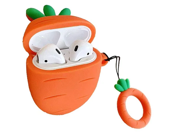 Силиконовый футляр Smile Fruits series для наушников AirPods Carrot