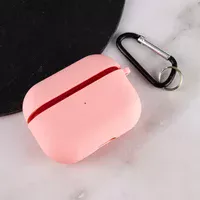 Силиконовый футляр с микрофиброй для наушников Airpods Pro Розовый / Pink