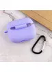 Силиконовый футляр New с карабином для наушников Airpods Pro Сиреневый / Dasheen