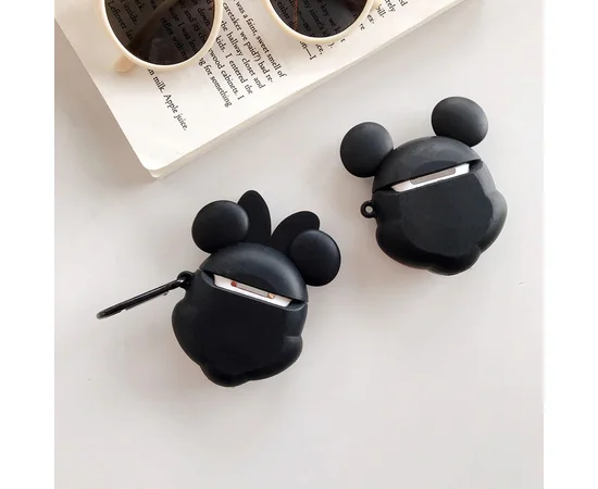 Силиконовый футляр Disney series для наушников AirPods + карабин Микки Маус