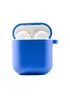 Силиконовый футляр с микрофиброй для наушников Airpods 1/2 Синий / Royal blue
