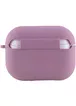Силіконовий футляр з мікрофіброю для навушників Airpods Pro Ліловий / Lilac Pride
