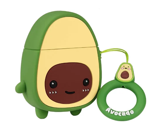 Силиконовый футляр Smile Fruits series для наушников AirPods Avocado kid