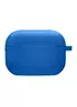 Силіконовий футляр з мікрофіброю для навушників Airpods Pro Синій / Royal blue