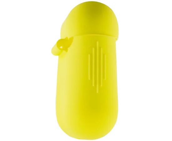 Силиконовый футляр New с карабином для наушников Airpods 1/2 Желтый / Bright Yellow