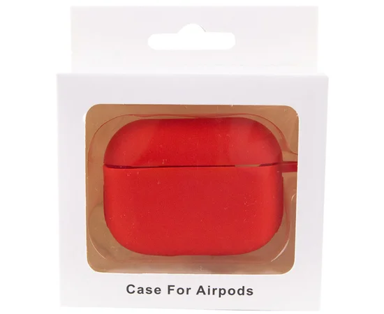 Силіконовий футляр New з карабіном для навушників Airpods Pro Червоний / Red