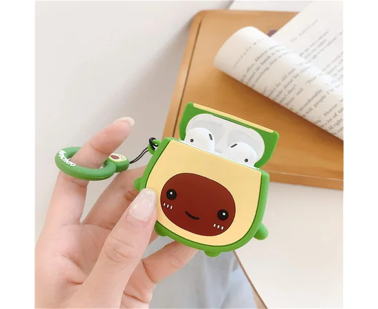 Силиконовый футляр Smile Fruits series для наушников AirPods Avocado kid