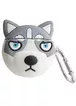 Силиконовый футляр Husky для наушников AirPods + карабин Серый