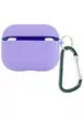 Силиконовый футляр с микрофиброй для наушников Airpods Pro Сиреневый / Dasheen