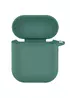 Силиконовый футляр New с карабином для наушников Airpods 1/2 Зеленый / Pine green