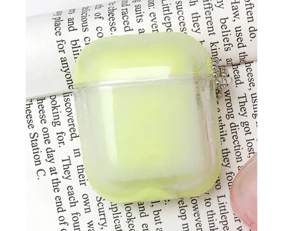 TPU + PC футляр Neon Sand для навушників AirPods Жовтий