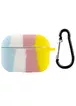 Силіконовий футляр Colorfull для навушників AirPods Pro Блакитний / Жовтий