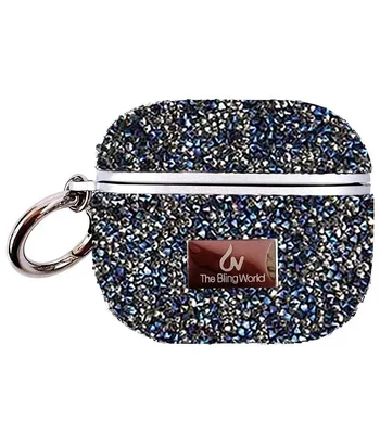 TPU чохол Bling World Rock Diamond для навушників AirPods Pro / Airpods Pro 2 Синій