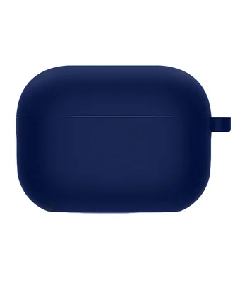 Силіконовий футляр з мікрофіброю для навушників Airpods Pro Темно-синій / Midnight blue