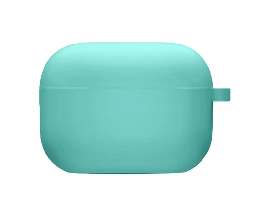 Силиконовый футляр с микрофиброй для наушников Airpods Pro Бирюзовый / Ice Blue