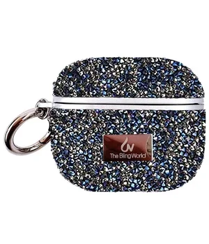 TPU чехол Bling World Rock Diamond для наушников AirPods 1/2 Синий