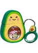 Силиконовый футляр Fruits series with Sparcles & Water для наушников AirPods + кольцо Avocado / Зеленый