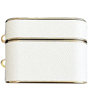 Кожаный футляр Suitcase для наушников AirPods 3 White