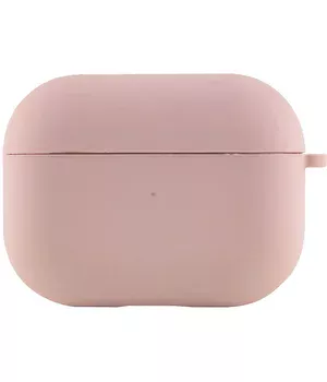 Силіконовий футляр з мікрофіброю для навушників Airpods Pro Рожевий / Pink Sand