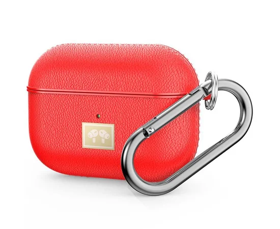 TPU футляр Leather Type для наушников AirPods Pro Красный