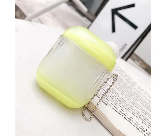 TPU + PC футляр Neon Sand для навушників AirPods Жовтий