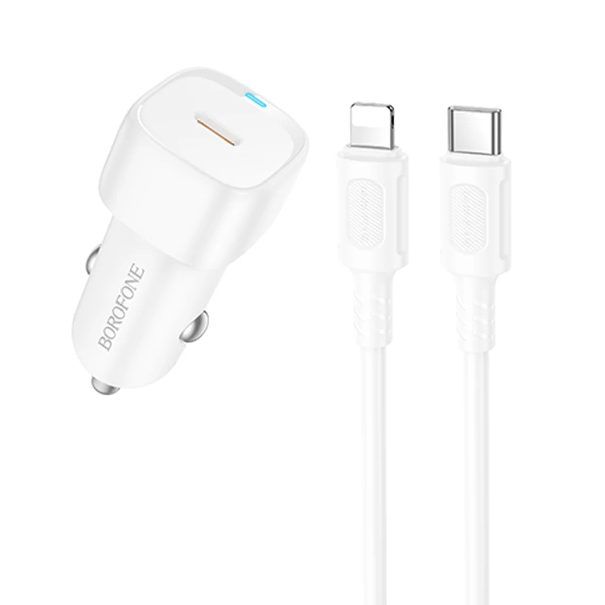 АЗУ Borofone BZ34A Cloud PD20W (1USB-C) + кабель Type-C to Lightning White