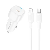 АЗУ Borofone BZ34A Cloud PD20W (1USB-C) + кабель Type-C to Lightning White