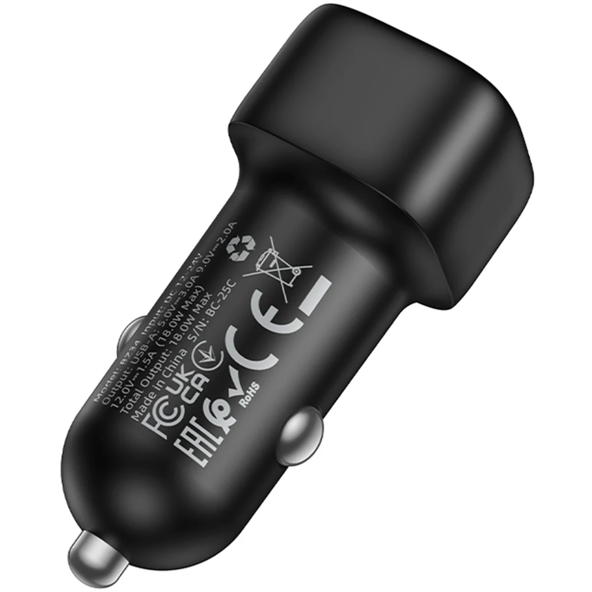 АЗУ Borofone BZ34 Cloud QC3.0 18W (1USB-A) Black