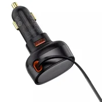 АЗУ Baseus Enjoyment Pro PD60W+QC3.0 with retractable cable (1USB-A/1C) (C000578) Cluster Black