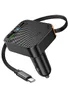 АЗУ Hoco NZ18 Guardian PD65W with retractable cable (1USB-A/2C) Black