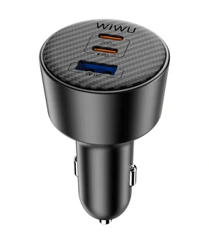 АЗУ WIWU CC026 Warriors PD200W+QC3.0 (1USB-A/2C) Black