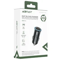 АЗУ Acefast B16 PD65W+QC3.0 total 95W (1USB-A/1C) Gray